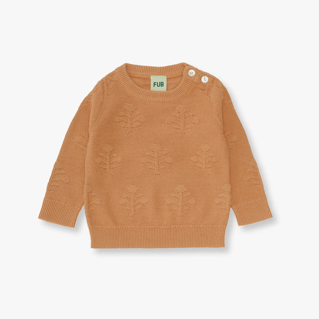 FUB - Relief Bluse - apricot - Tiny Nation