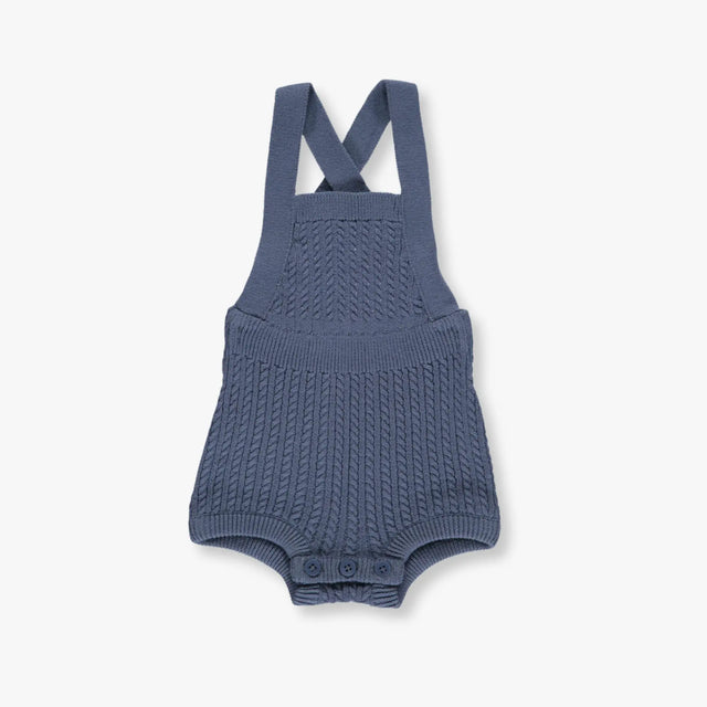Müsli by green cotton - Knit cable romper - Indigo - Tiny Nation