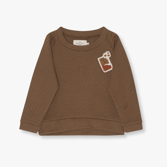 Monsieur mini - Quilted Sweatshirt chocolate - Tiny Nation