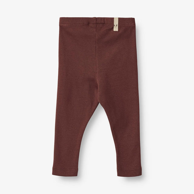 Wheat - Rib Leggings Maddy - Aubergine - Tiny Nation