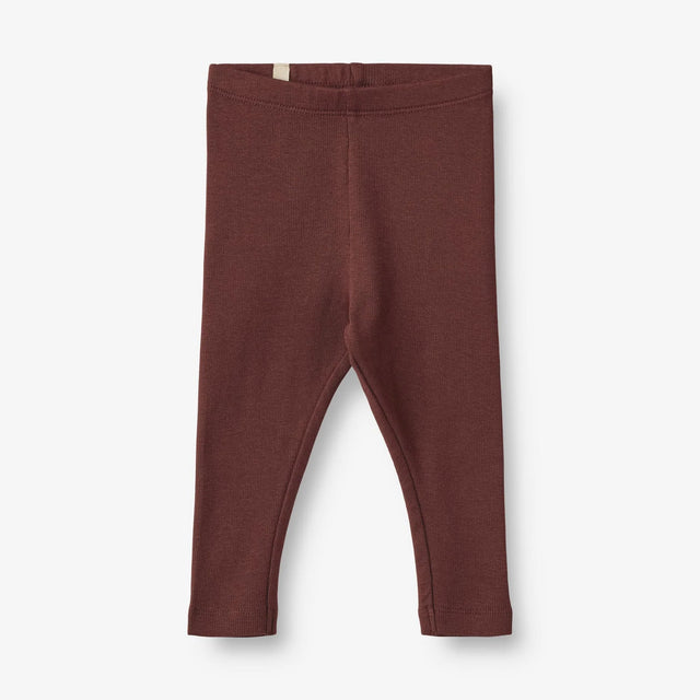 Wheat - Rib Leggings Maddy - Aubergine - Tiny Nation