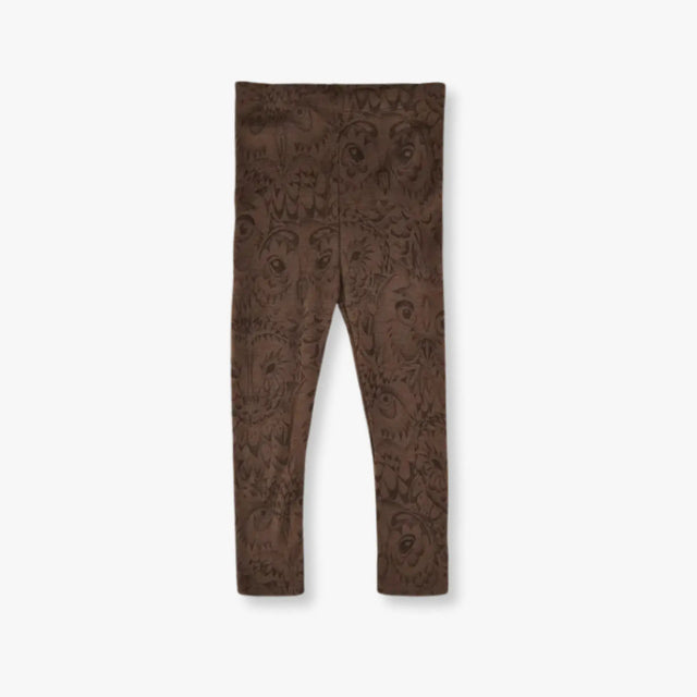 Soft Gallery - Paula Hello Owl Wool Leggings - Cocoa Brown - Brugt - Tiny Nation