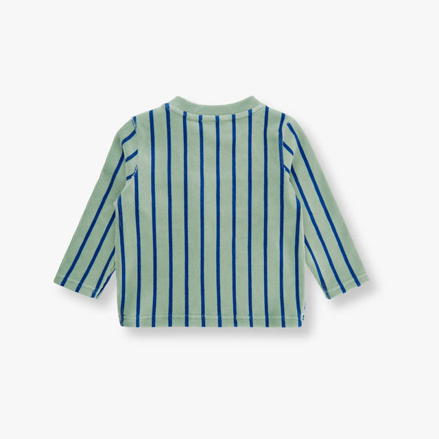 Soft Gallery - Jeb velvet stripe sweatshirt - Iceberg green - Tiny Nation